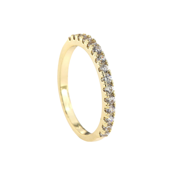 Anillo con zirconia en Acero