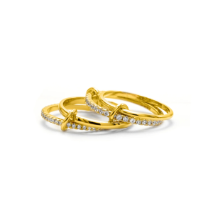 Anillo de compromiso en Chapa de oro