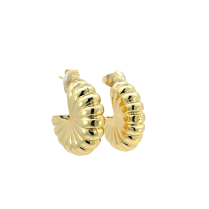 Arete tipo caracol chapa de oro