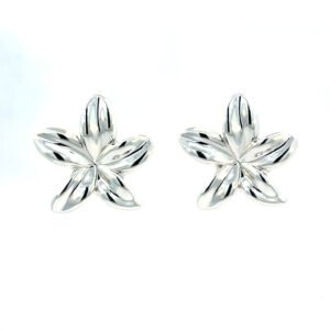 Arete liso de flor
