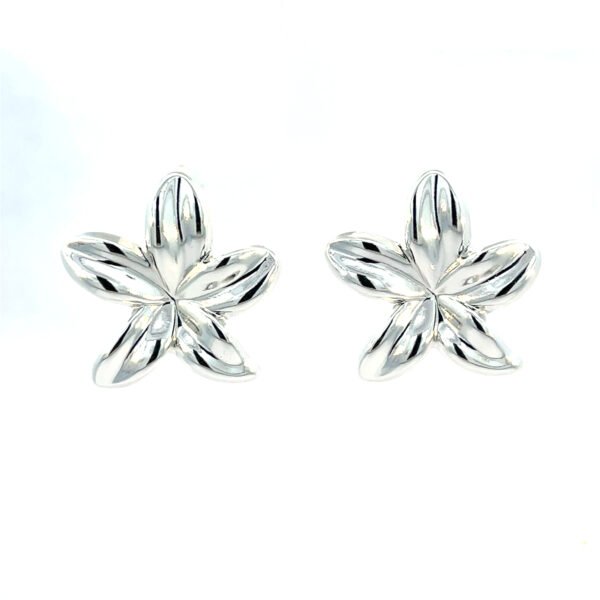 Arete liso de flor
