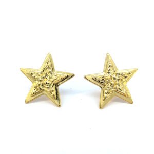 Arete doble estrella texturizado