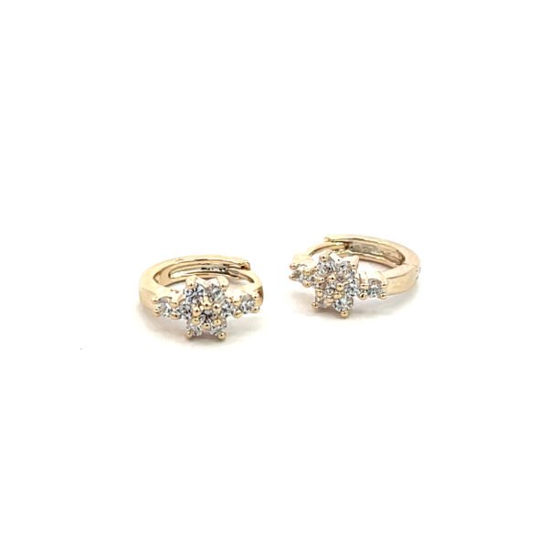Huggie flor de zirconia - Image 2