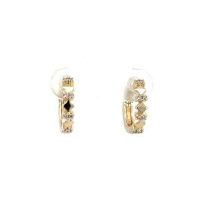 Huggie semi lisa con destellos de zirconia