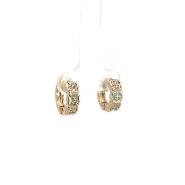 Huggie cuadros con zirconia incrustada