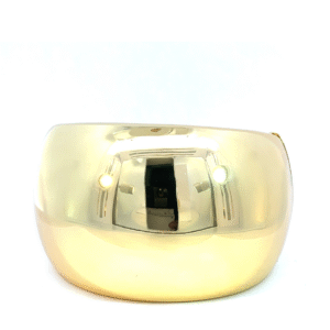 Brazalete chunky liso ovalado chapa de oro
