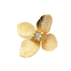 Anillo de flor 4 pétalos chapa de oro