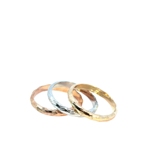 Anillo florentino textura chapa de oro