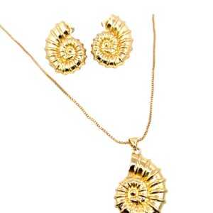Set caracol chapa de oro