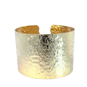 Brazalete chunky liso chapa de oro