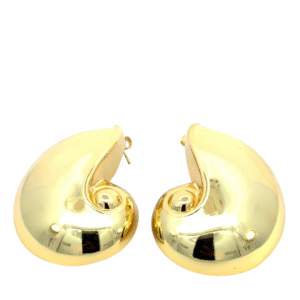 Arete de caracol chapa de oro