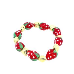 Pulsera chunky de fresas acero inoxidable