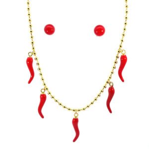 Set cuernos itallianos rojos