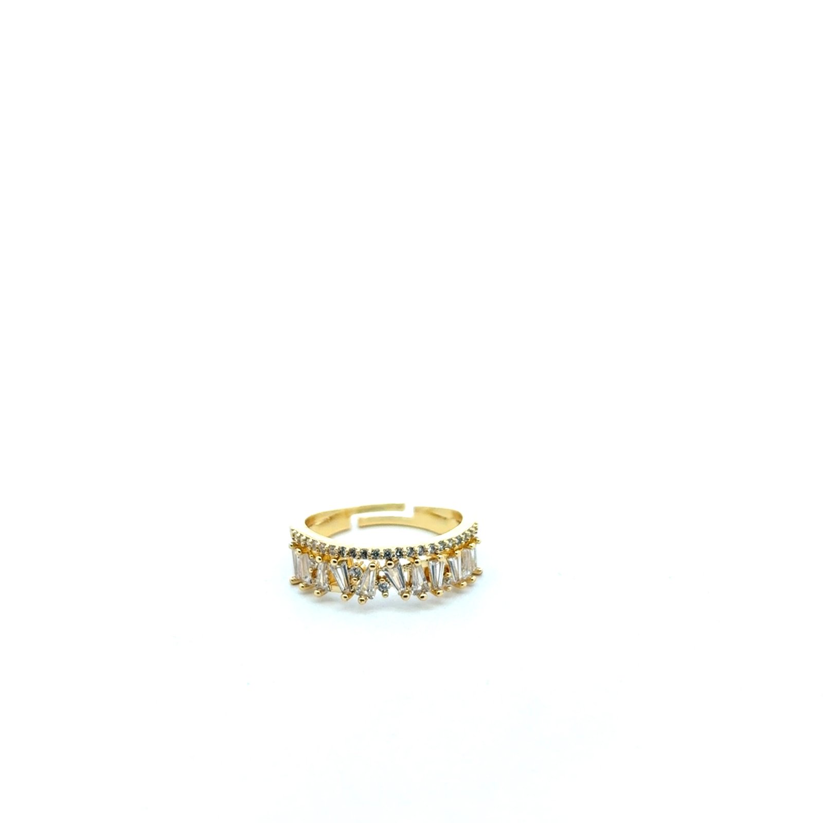 RA03002 Anillo estilo doble con zirconias