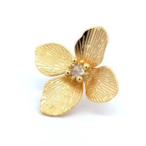 Anillo de flor 4 petalos