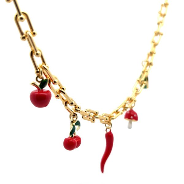 Collar con charms de frutas - Image 2