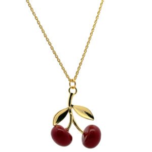 Collar con dije de cereza