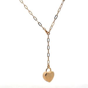 Collar de eslabones con dije de corazón