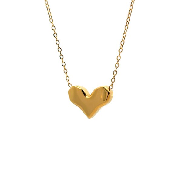 Gargantilla con dije de corazon dorado