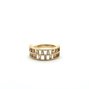 Anillo fila doble de piedras