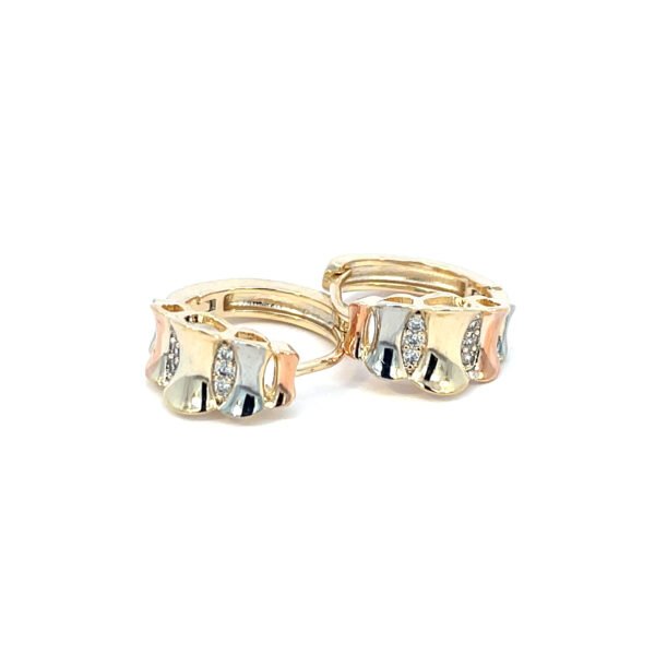 Huggie florentina con zirconia - Image 2