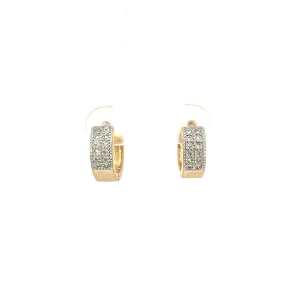 Huggie doble linea de zirconia - Image 2