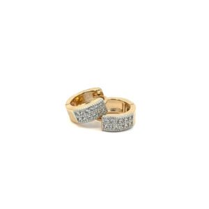 Huggie doble linea de zirconia
