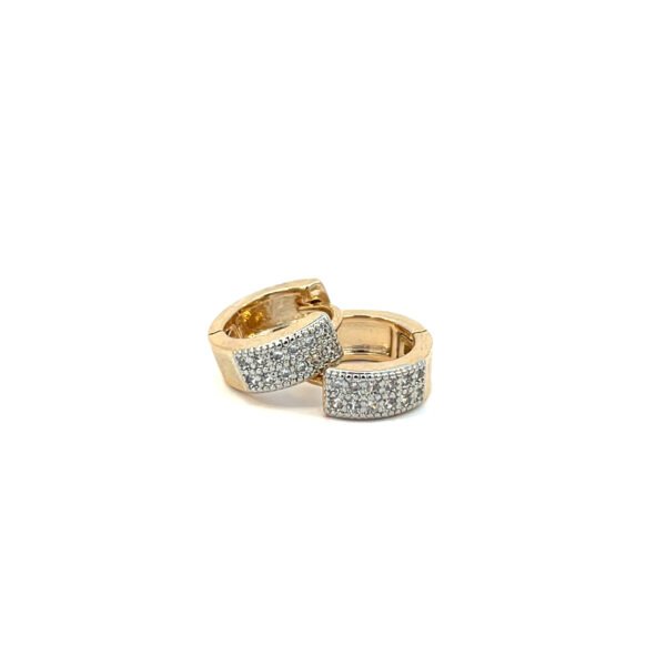 Huggie doble linea de zirconia