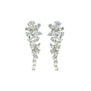 Arete largo flores cristales