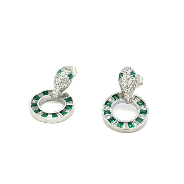 Arete vibora cristal verde
