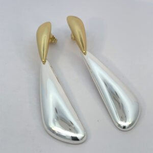 Arete largo bicolor