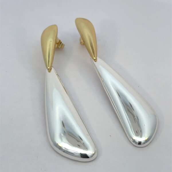 Arete largo bicolor