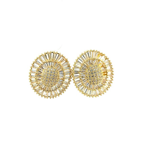 Arete flor ovalado cristal - Image 2