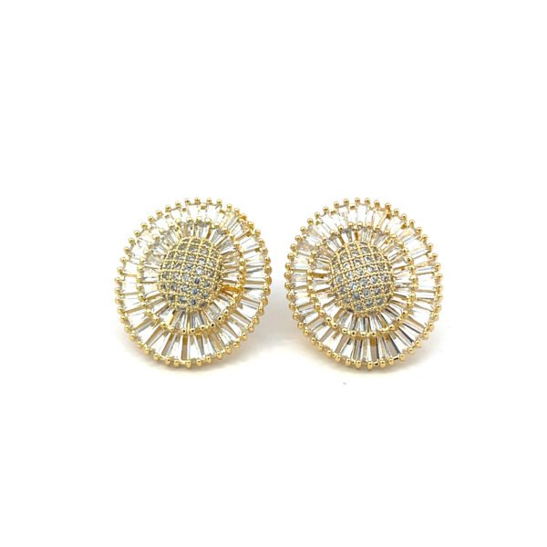 Arete flor ovalado cristal