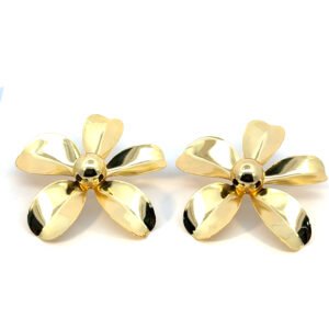 Arete flor chunky lisa