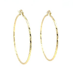 Arracada mediana chunky con lineas