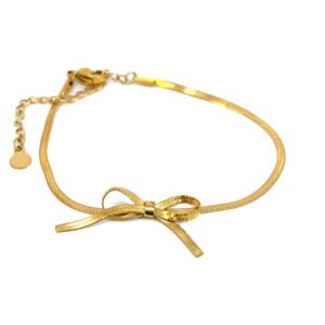 Pulsera planchada con moño