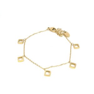 Pulsera delgada con siluetas de cuadros pequeños