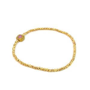 Pulsera de bolitas cin dije de corazon al centro
