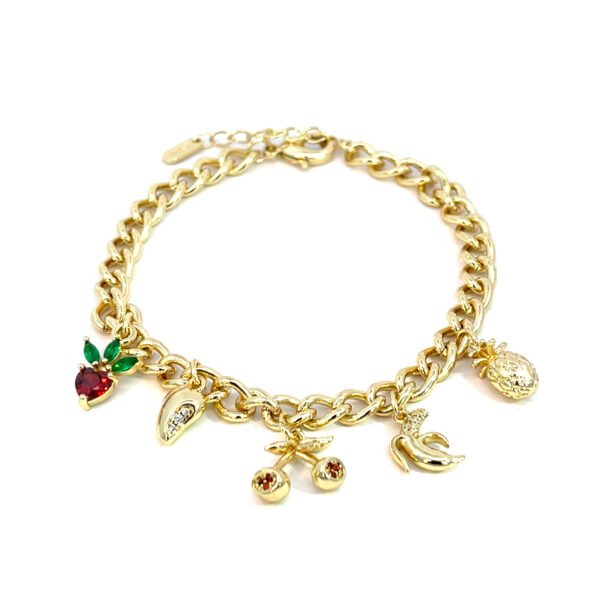 Pulsera con colgantes de frutas