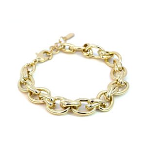 Pulsera dorada de eslabones delgados