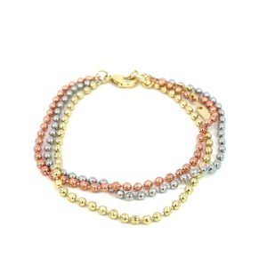 Pulsera triple florentino de bolas