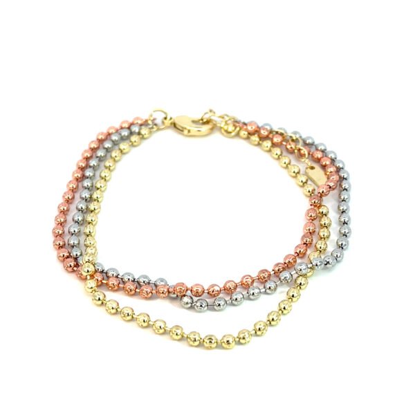 Pulsera triple florentino de bolas