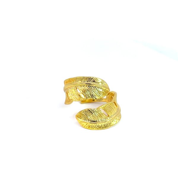 Anillo chunky hojas