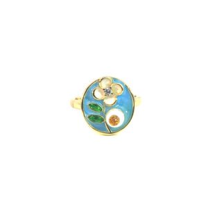 Anillo estilo vintage con flor