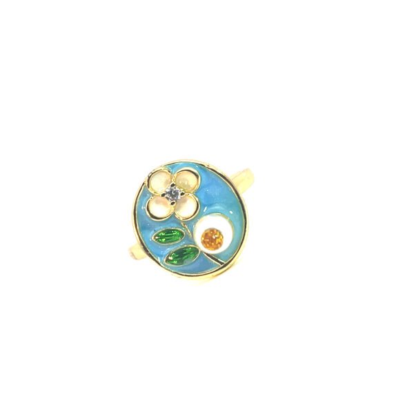 Anillo estilo vintage con flor - Image 2