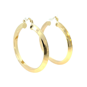 Arracada contorno triangular chapa de oro