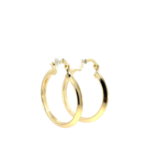 Arracada tubo triangular chapa de oro