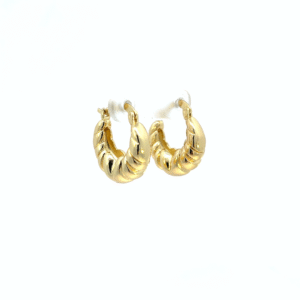 Arracada croissant chapa de oro